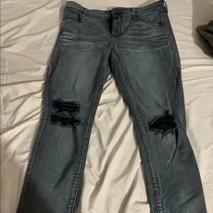 Distressed with rips High rise Jeggings 16 regular